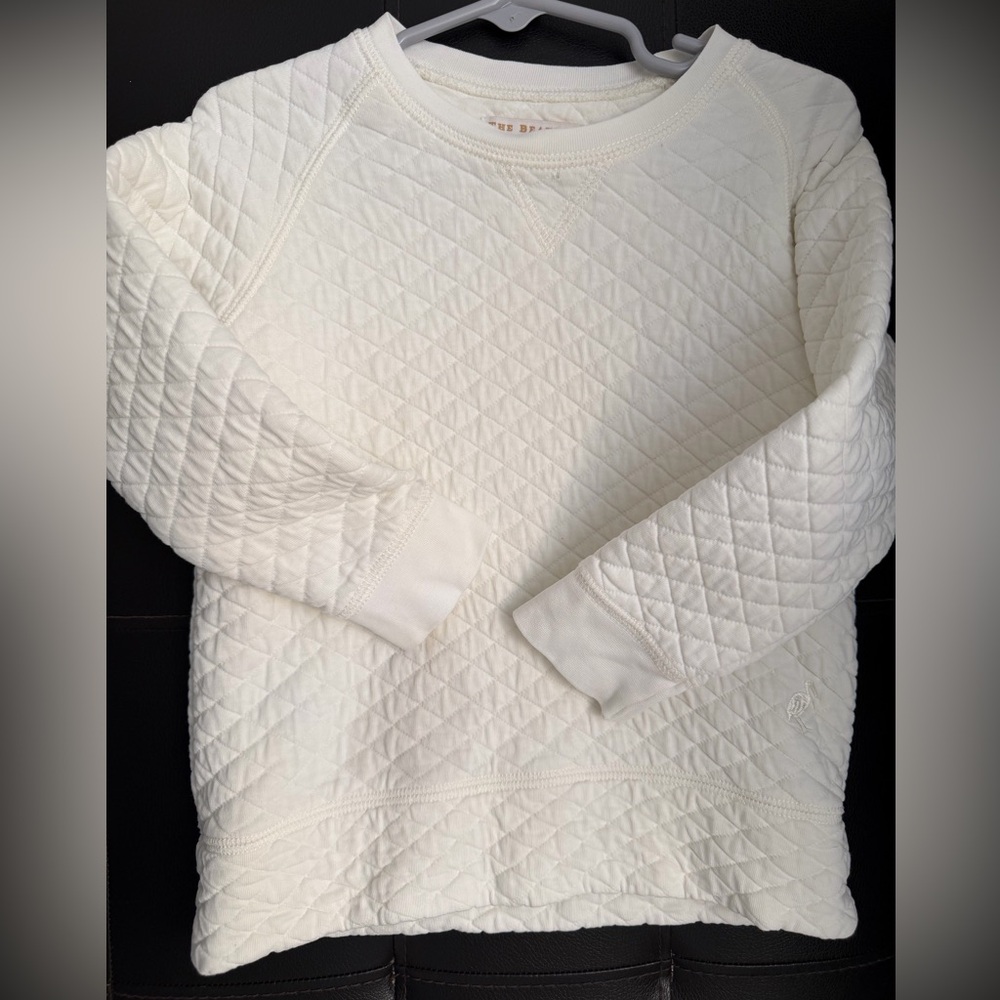 The Beaufort Bonnet Company Quilted Cream crew neck Sweatshirt size 2T